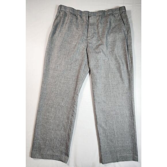 Adjust A Band Expandable Dress Pants Straight Leg Mens Size 44L Gray - Picture 2 of 10